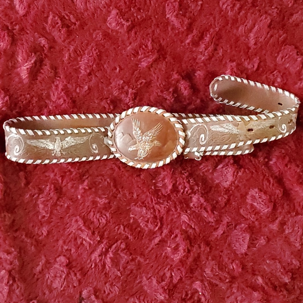 3 for 10$ Brown and silver leather belt